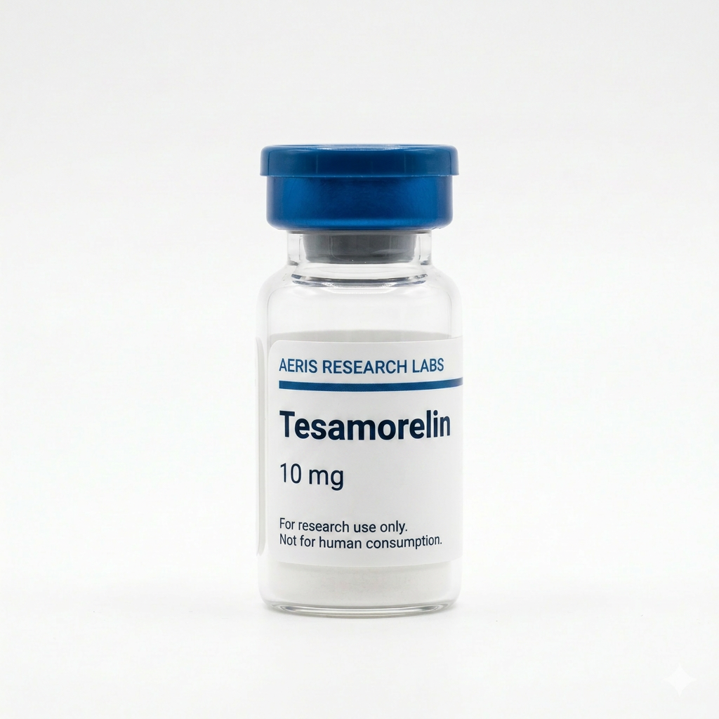 Tesamorelin research peptide vial